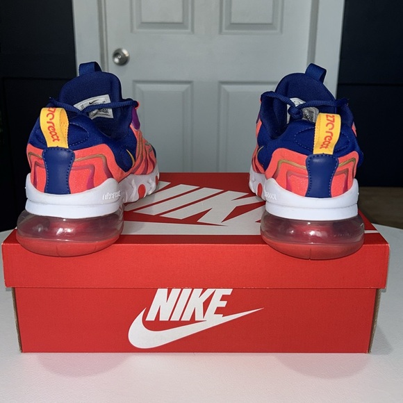 Nike Air Max 270 React GS “Crimson Navy” Youth Size 7Y - Picture 5 of 9